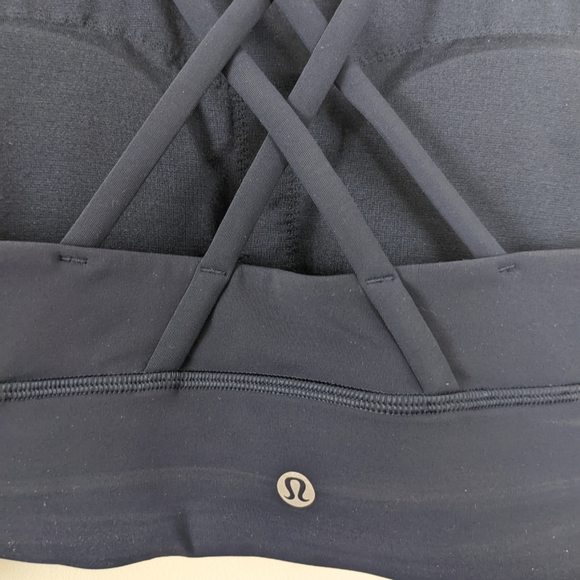 Lululemon Energy Bra High Neck Long Line Medium Support True Navy sz 12 NWT - Picture 5 of 7